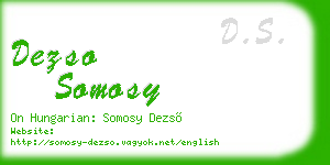 dezso somosy business card